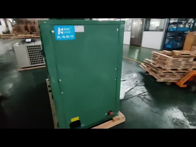 Unidad de condensación refrigerada por aire con evaporador.