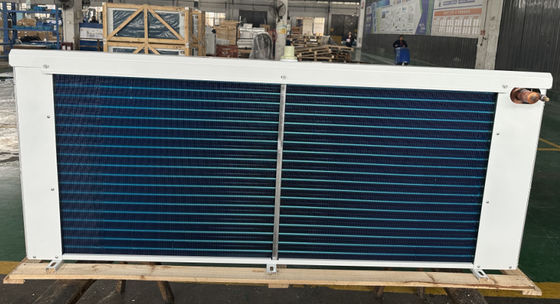 Las colocaciones de la refrigeración calor la bobina de evaporador azul de la aleta del refrigerador de aire de la cámara fría del cambiador