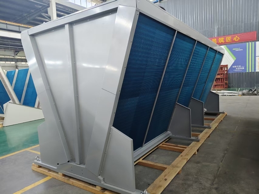 Condensador de aire superior con soplado en forma de V
